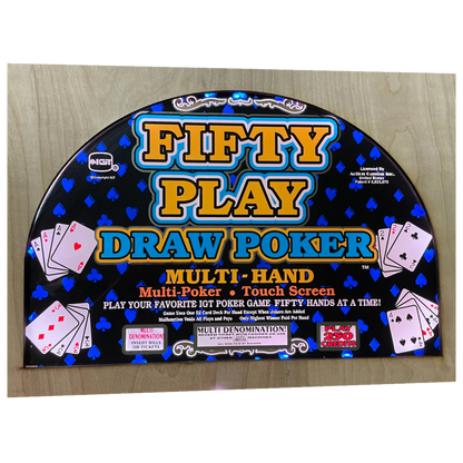 Fifty Play Draw Poker Slot Glass