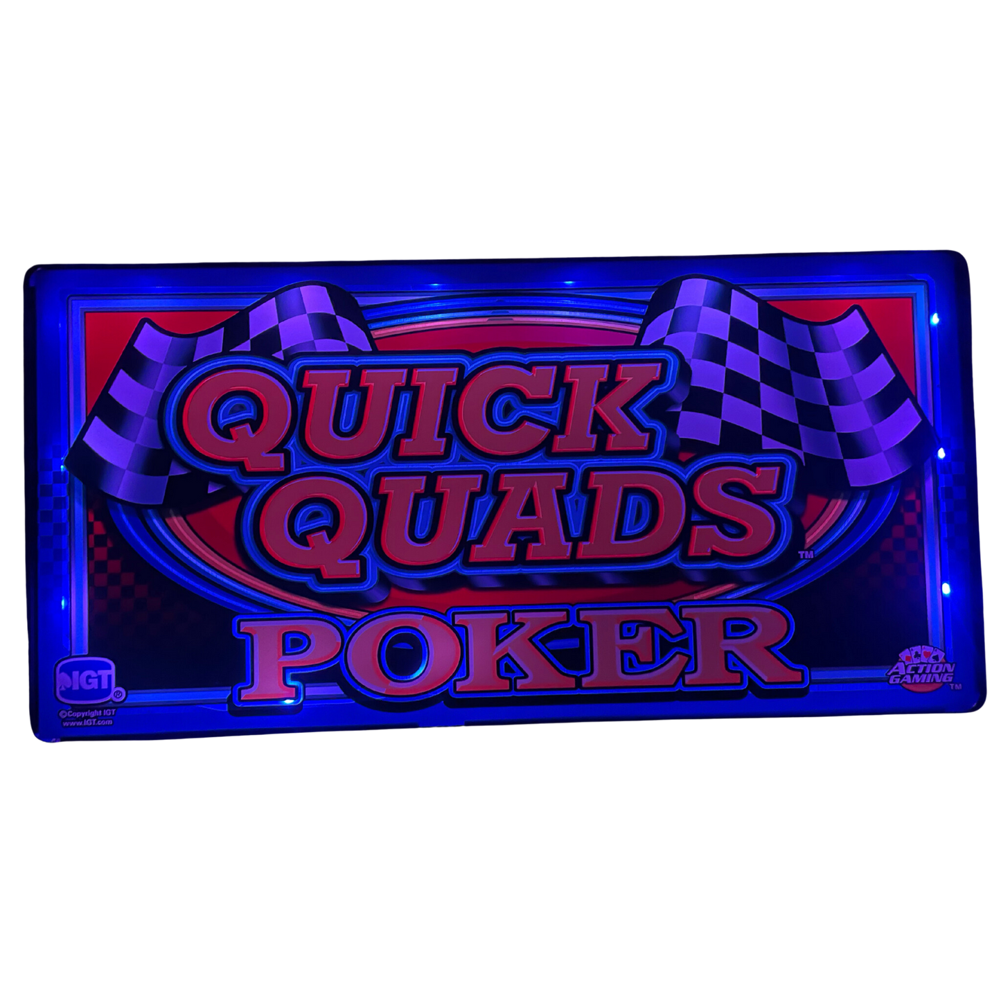 Quick Quads Poker Slot Glass