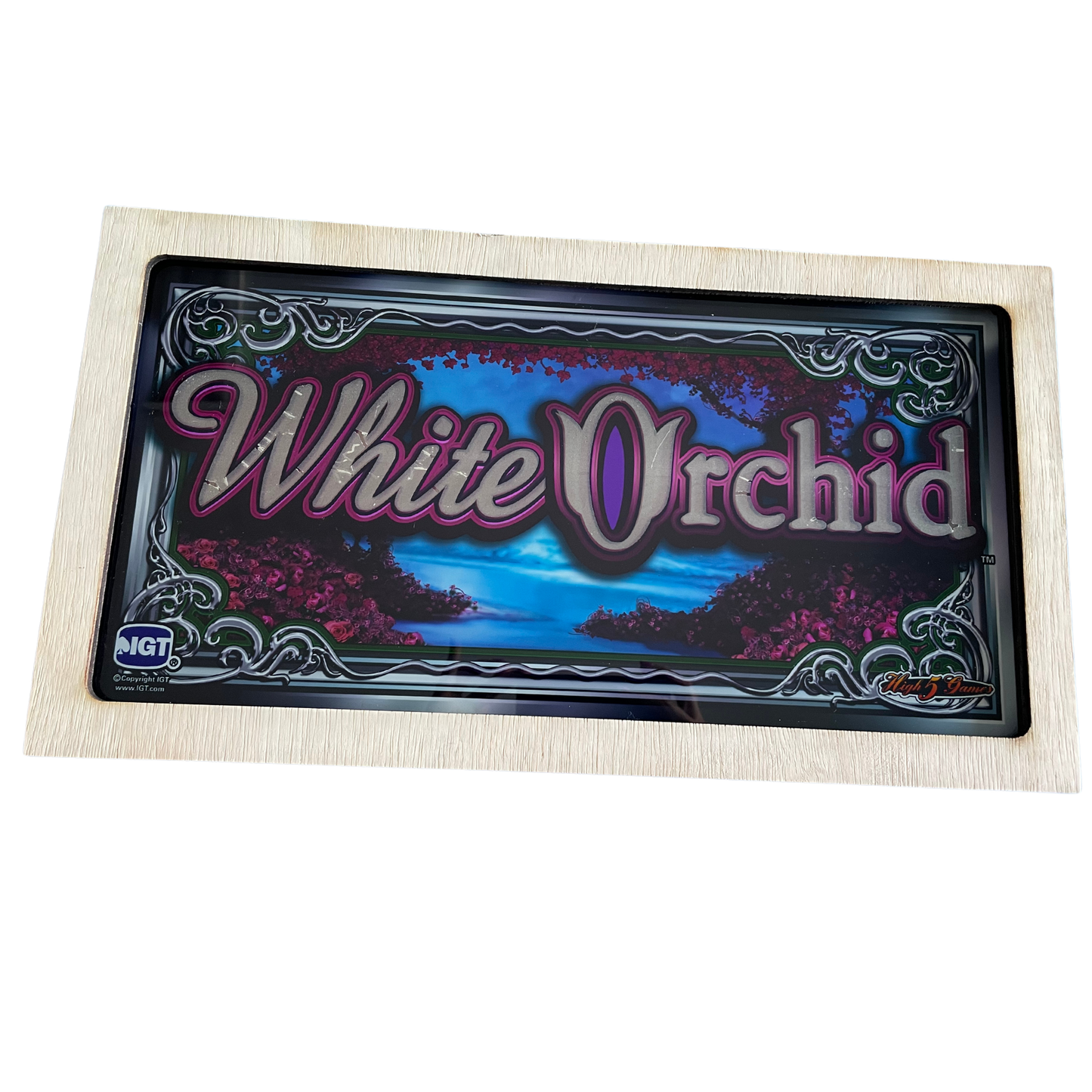 White Orchid Slot Glass