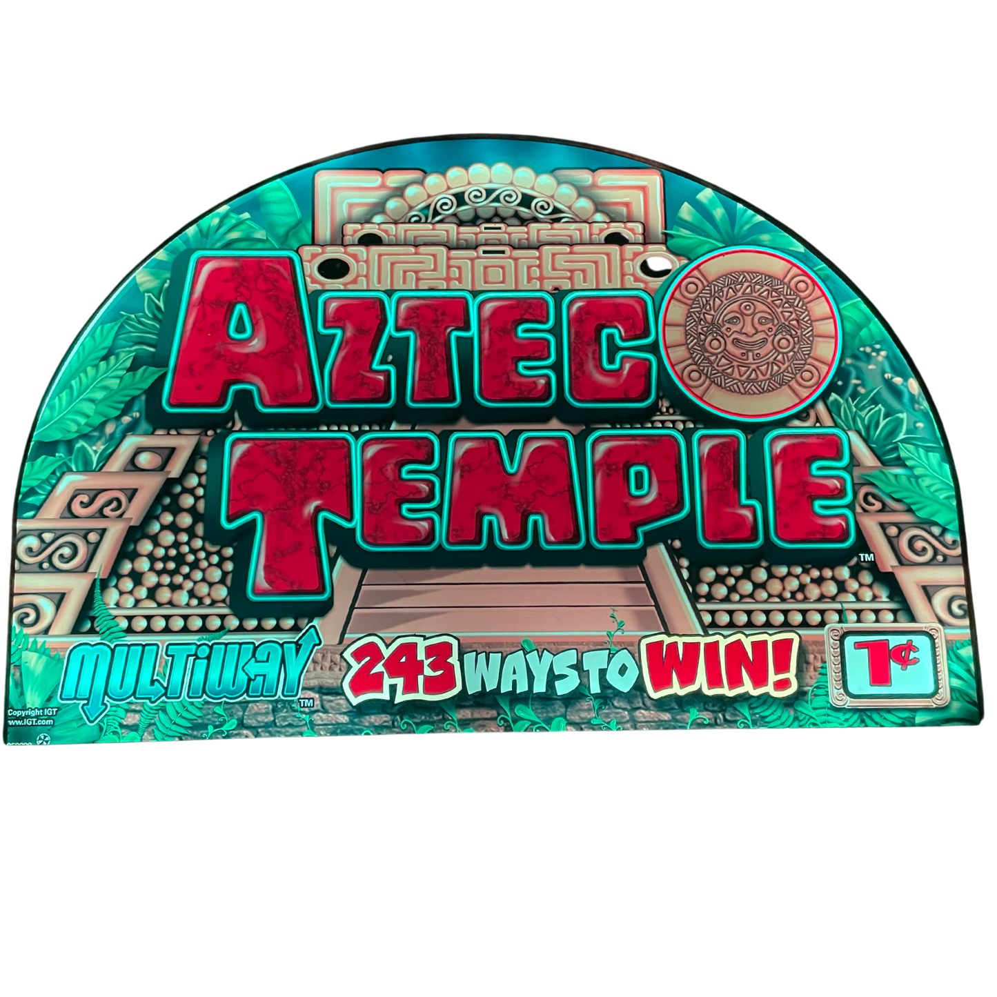 Aztec Temple Slot Glass