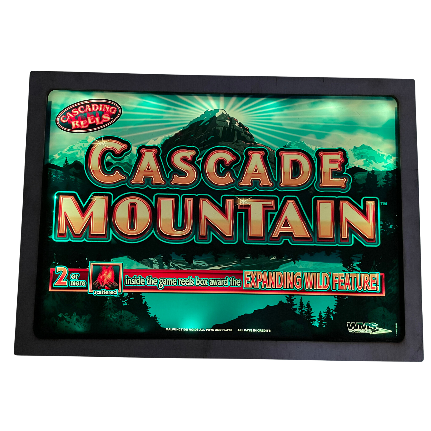 Cascade Mountain Jumbo Slot Glass