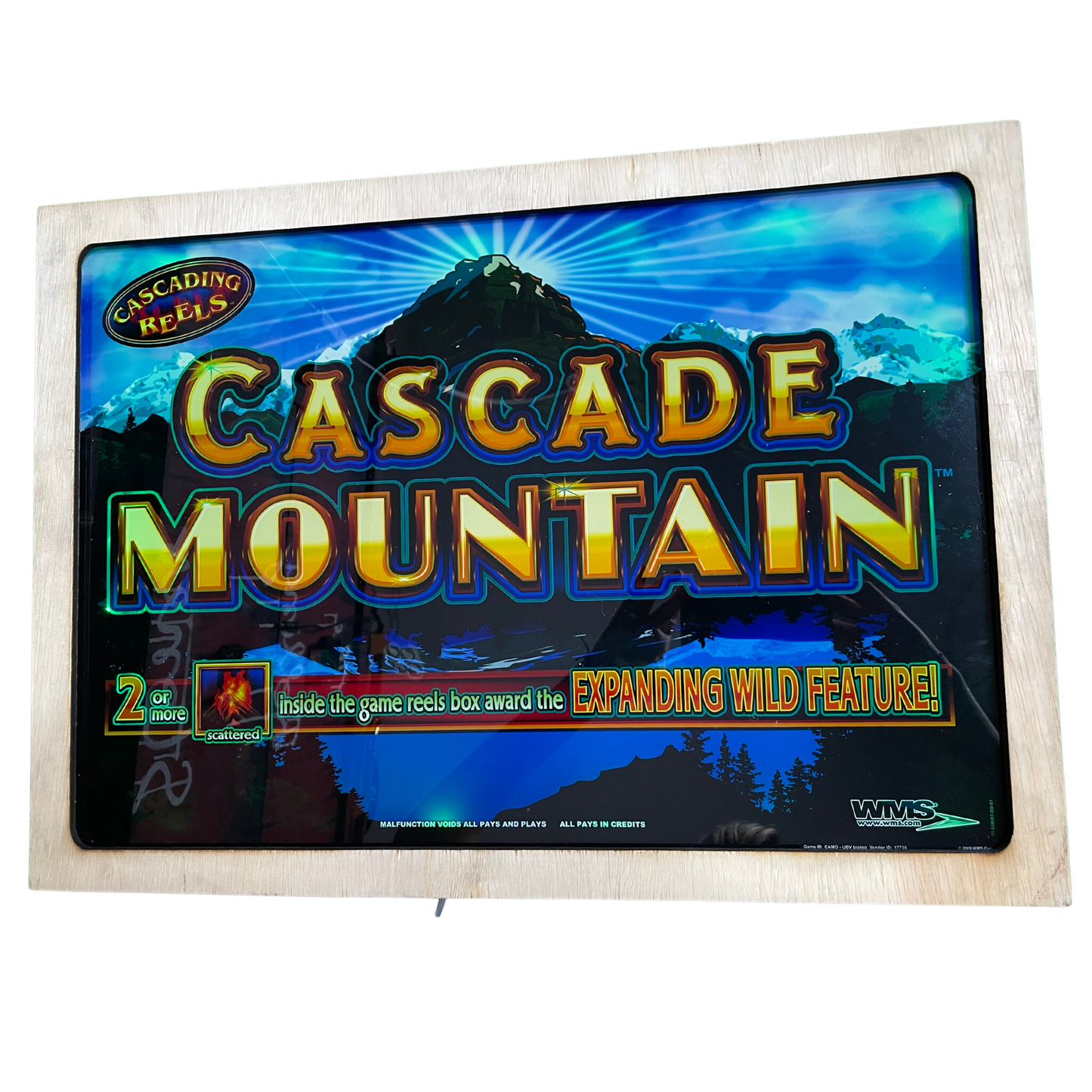 Cascade Mountain Jumbo Slot Glass