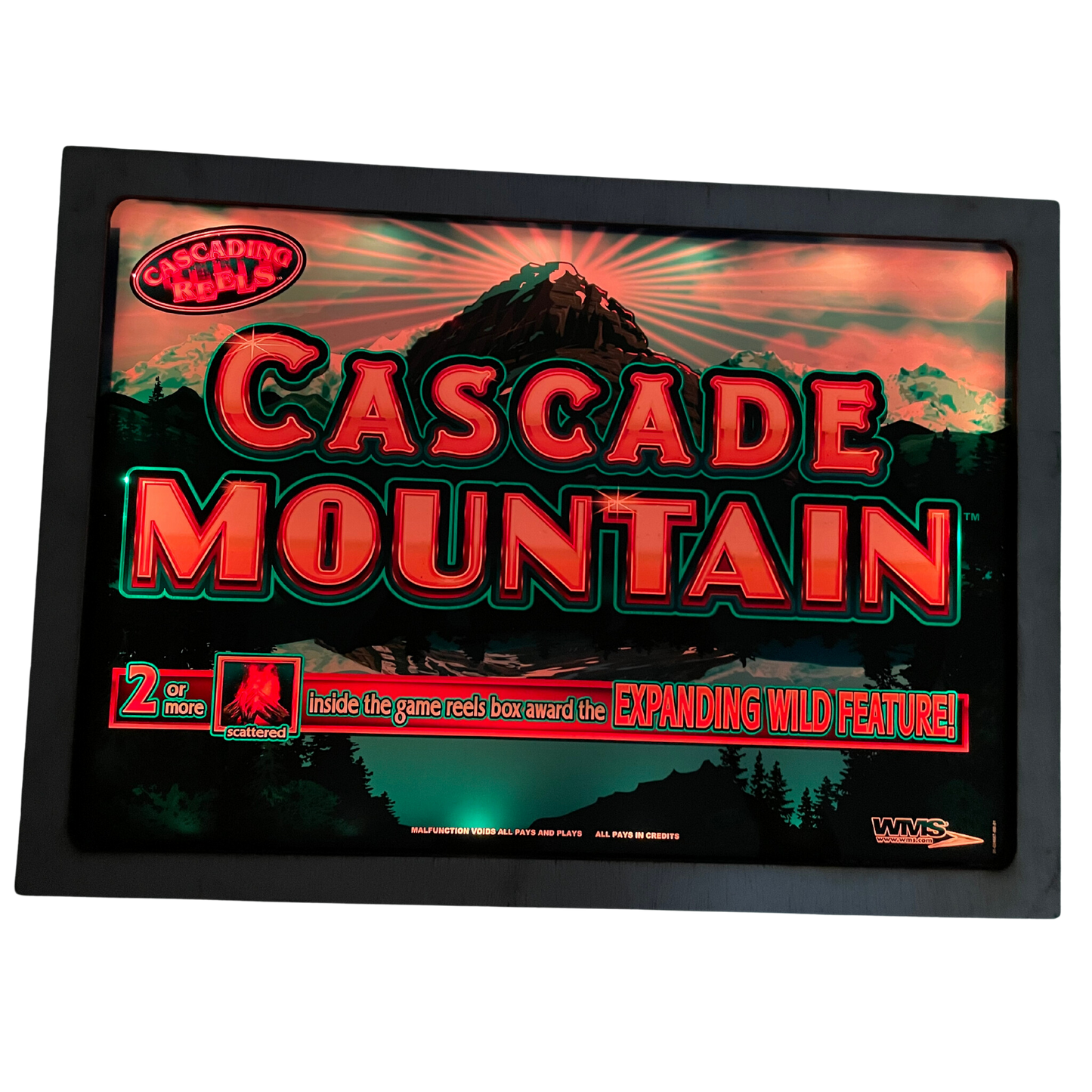 Cascade Mountain Jumbo Slot Glass