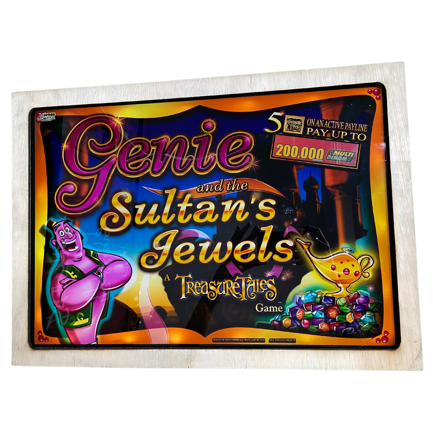 Genie Sultan's Jewels Jumbo Slot Glass