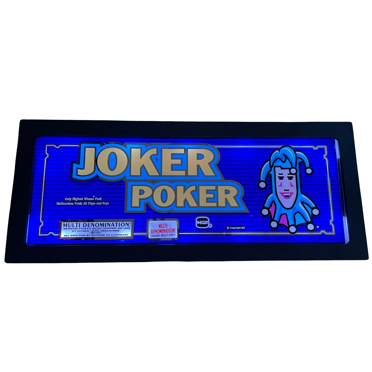 Joker Poker Slot Glass