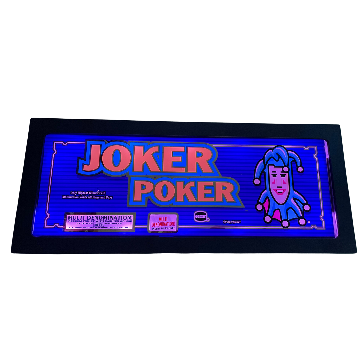 Joker Poker Slot Glass