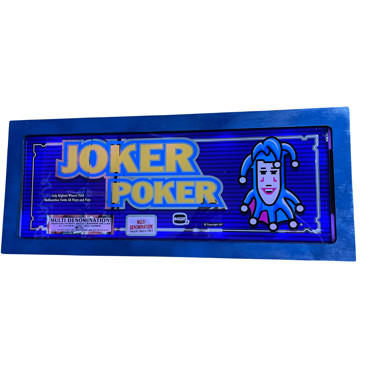 Joker Poker Slot Glass