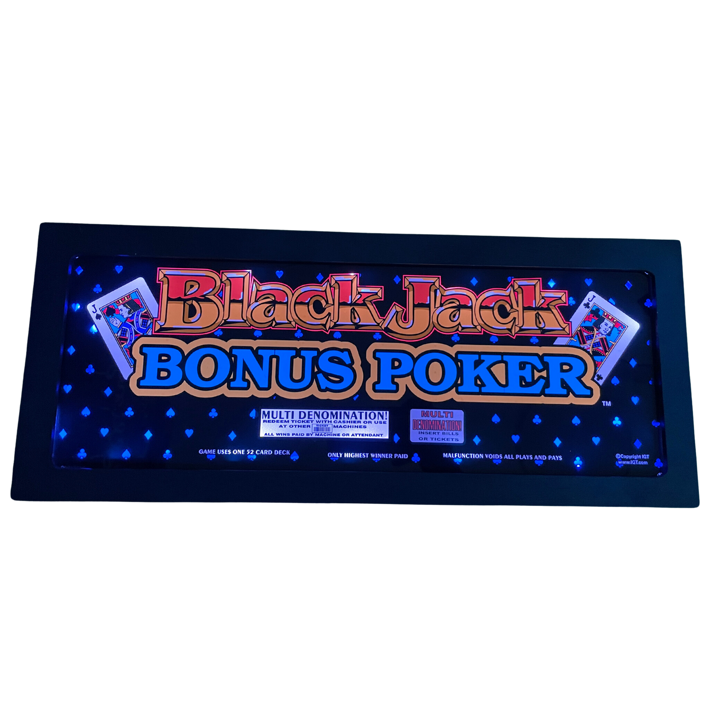 Blackjack Bonus Poker Slot Glass