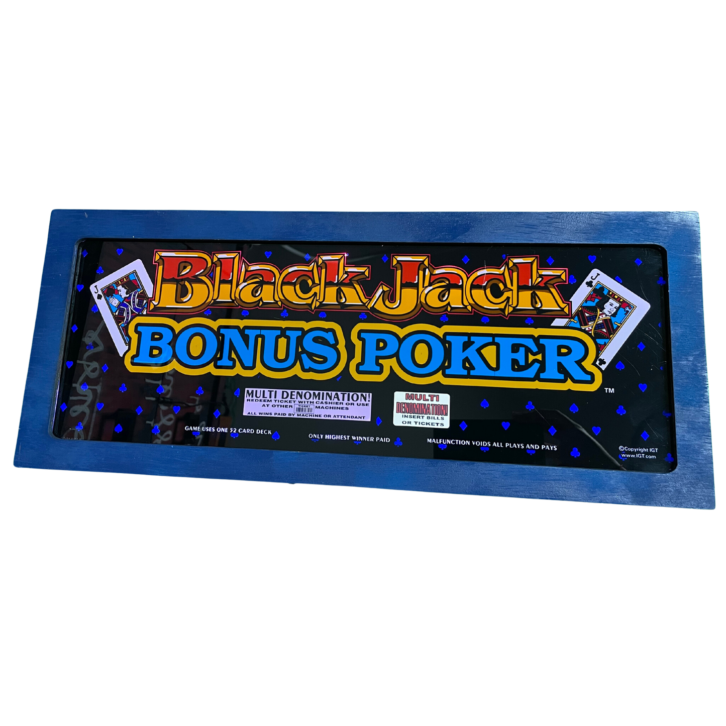 Blackjack Bonus Poker Slot Glass