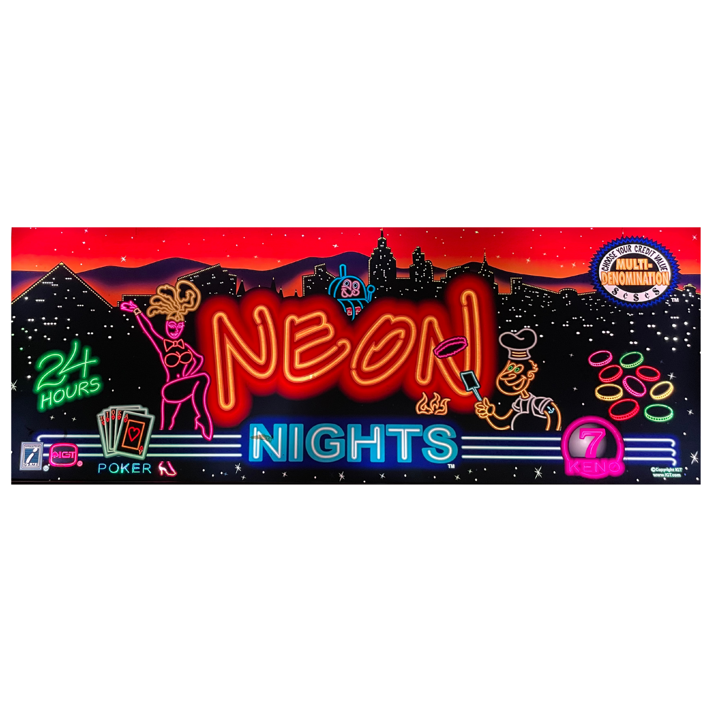 Neon Nights Slot Glass