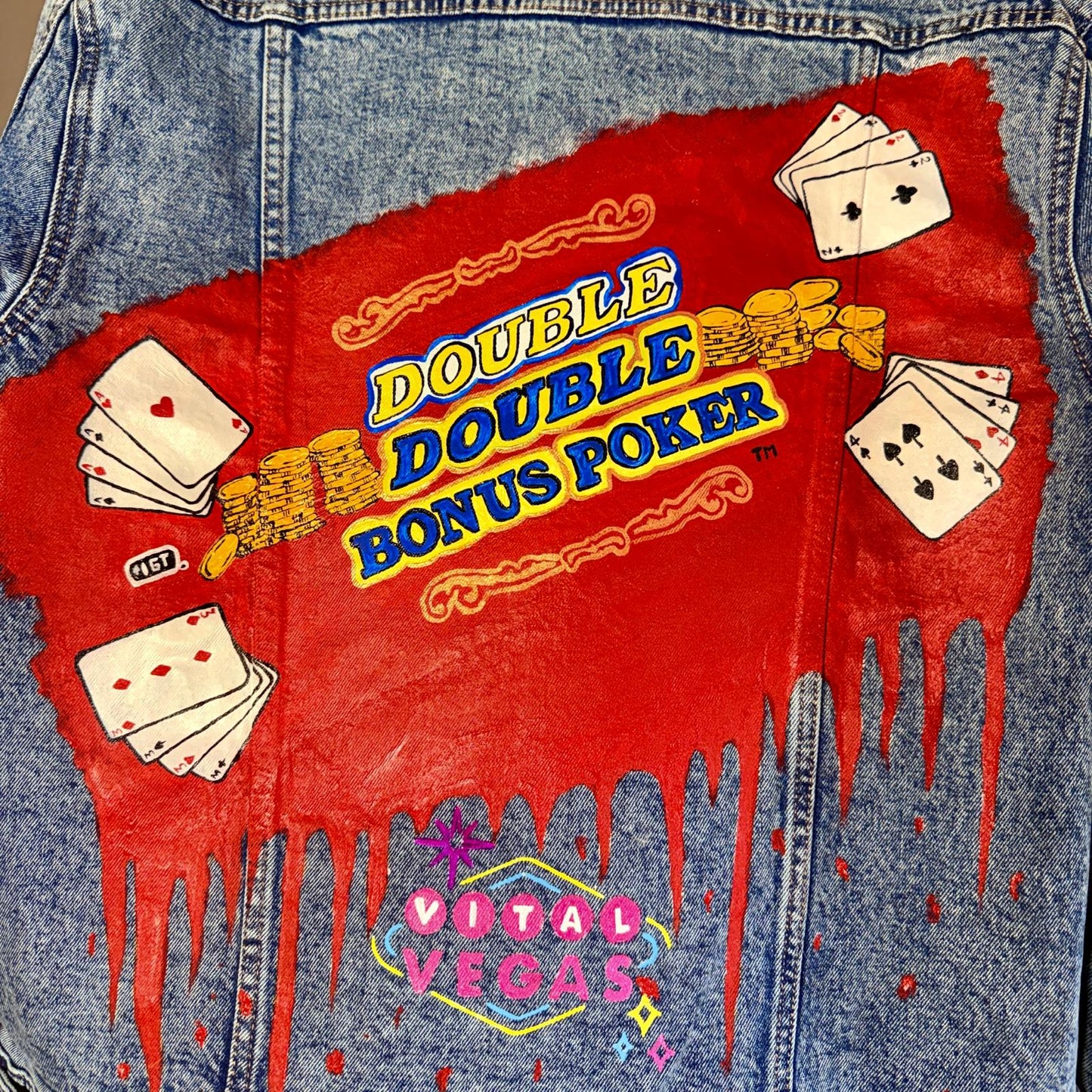 Custom Hand-Painted Denim Jacket (by Stefania Hara)