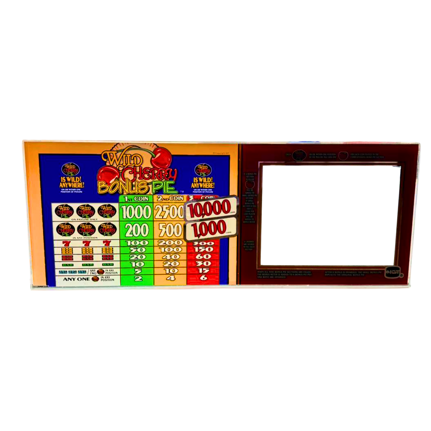 Wild Cherry Bonus Pie Slot Glass