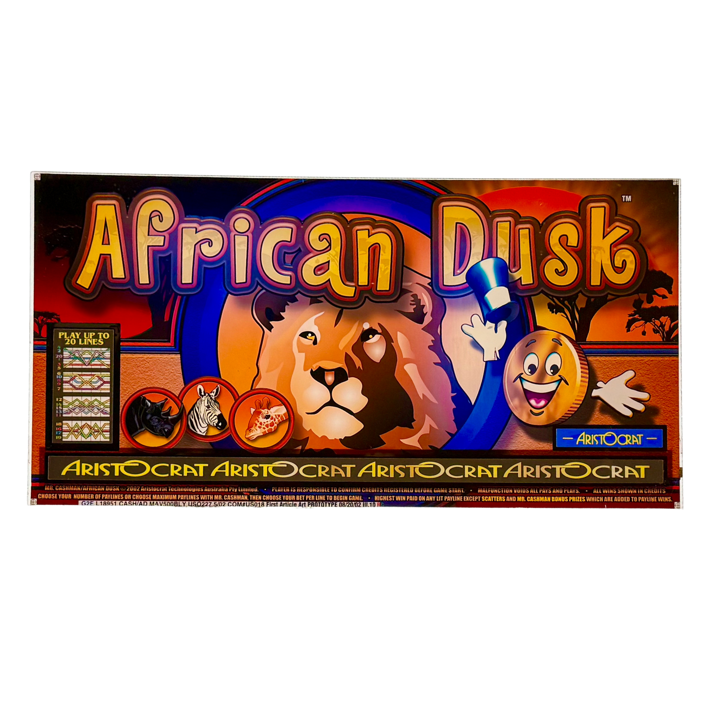 African Dusk Slot Retro Acrylic