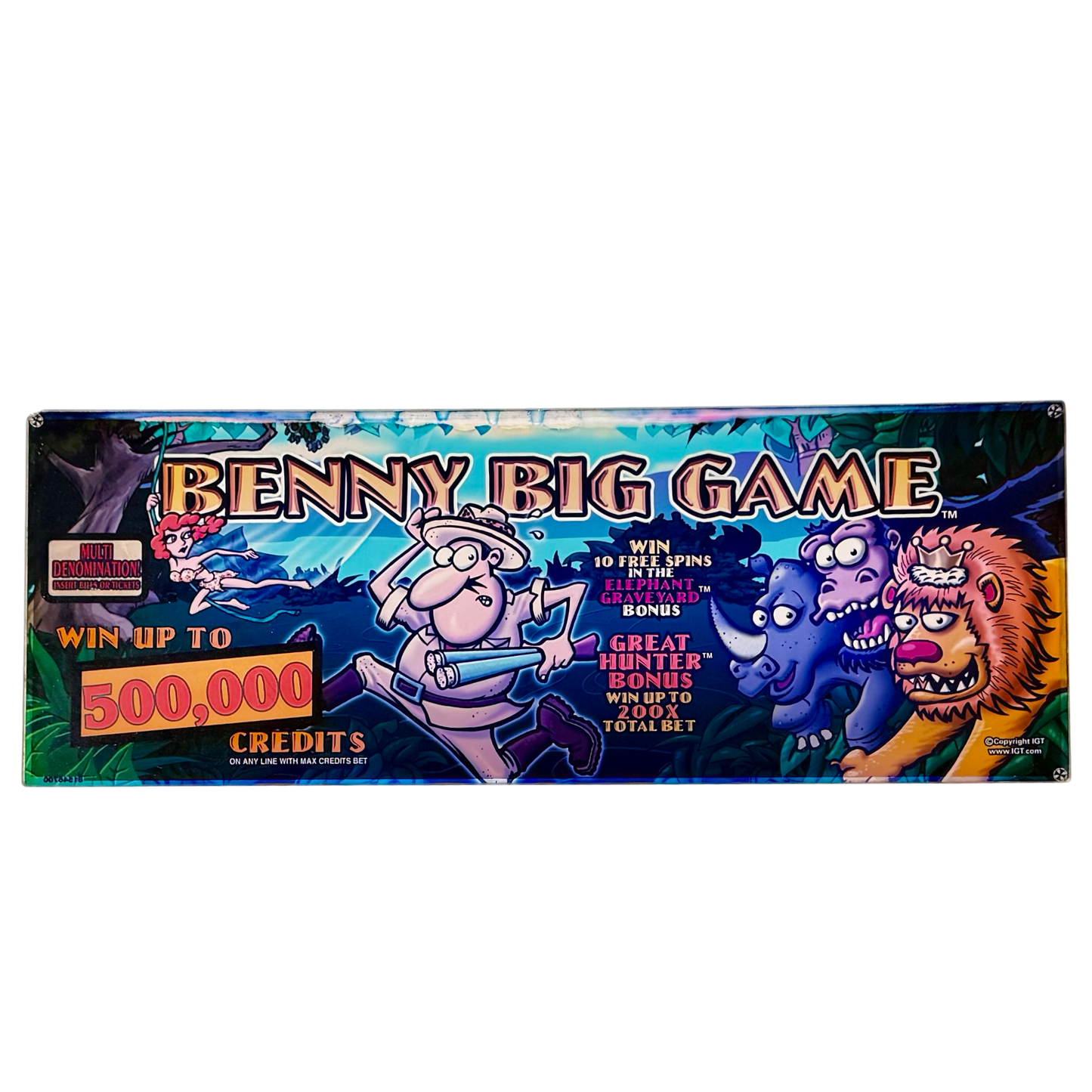 Benny Big Game Slot Glass