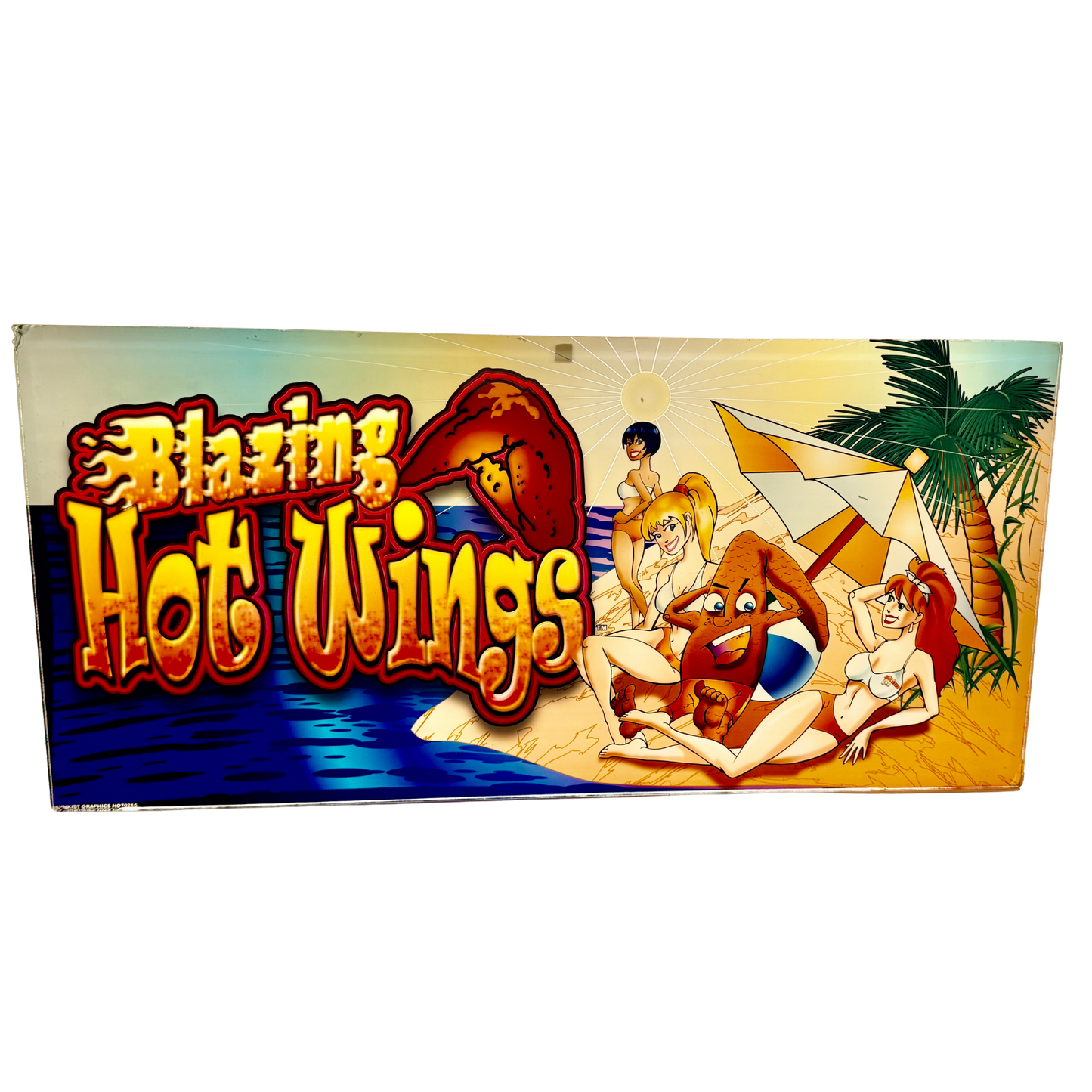 Blazing Hot Wings Slot Glass