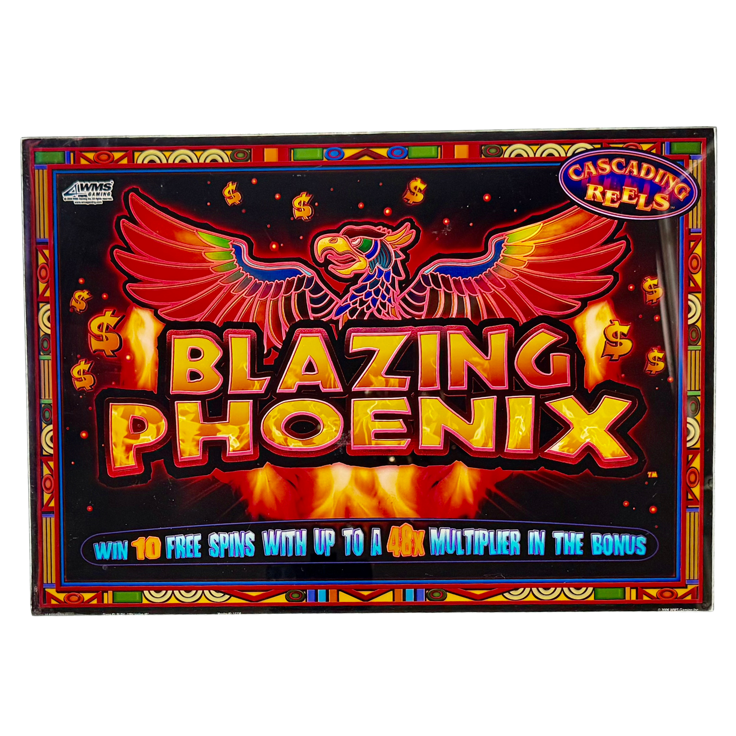 Blazing Phoenix Jumbo Slot Glass