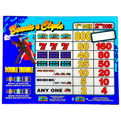 Bonnie & Clyde Jumbo Slot Glass