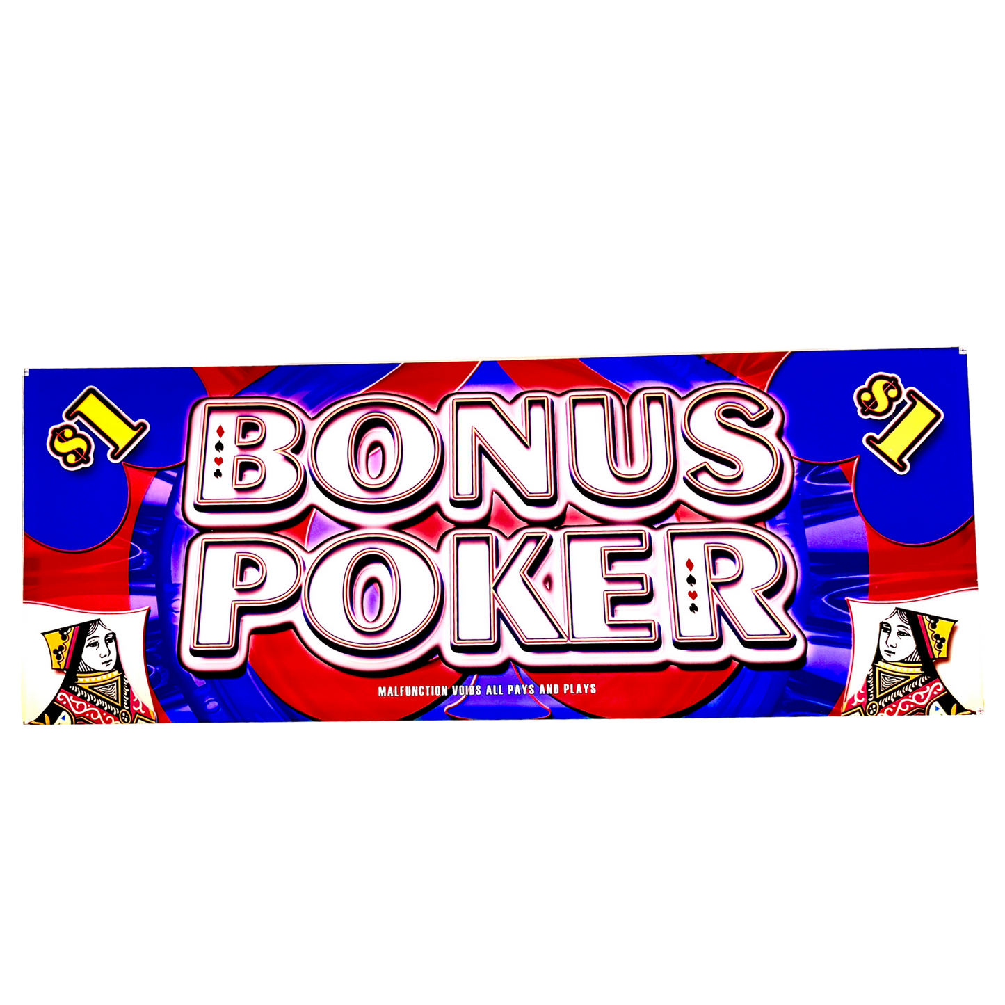 Bonus Poker Slot Glass