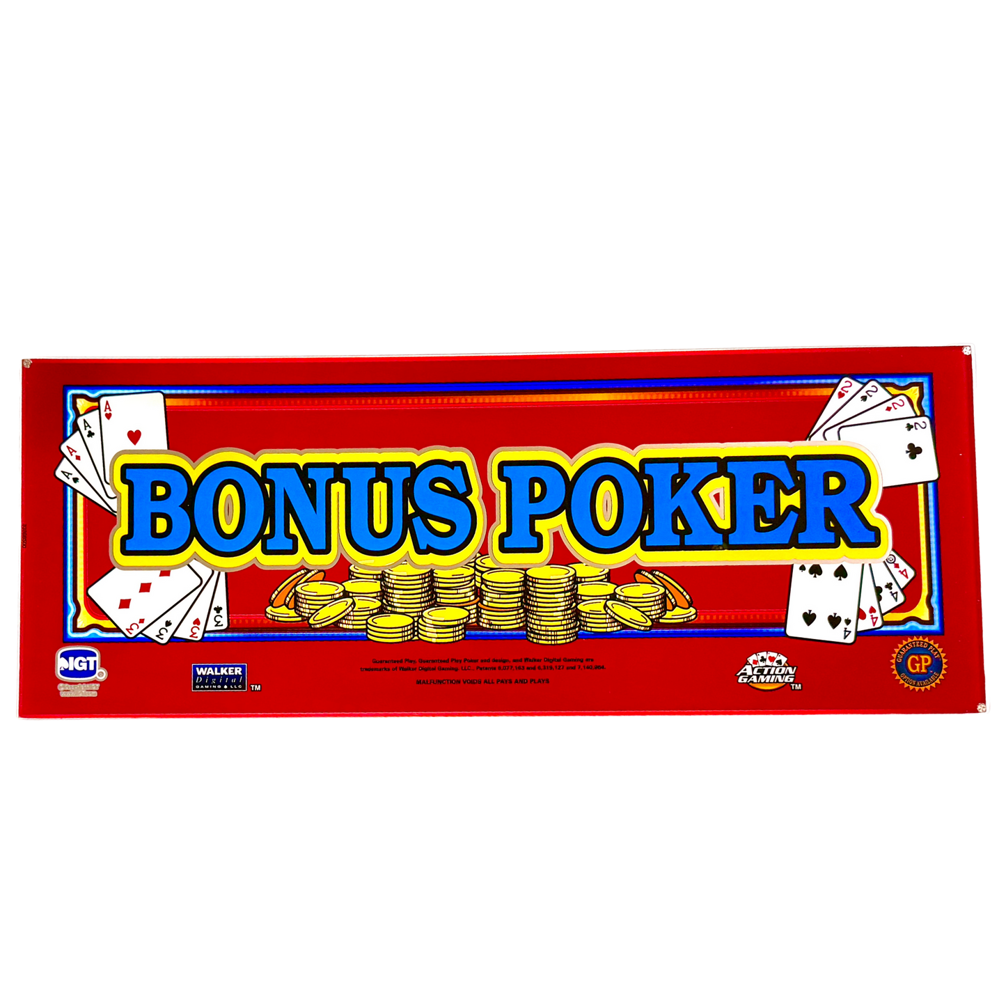 Bonus Poker Slot Glass