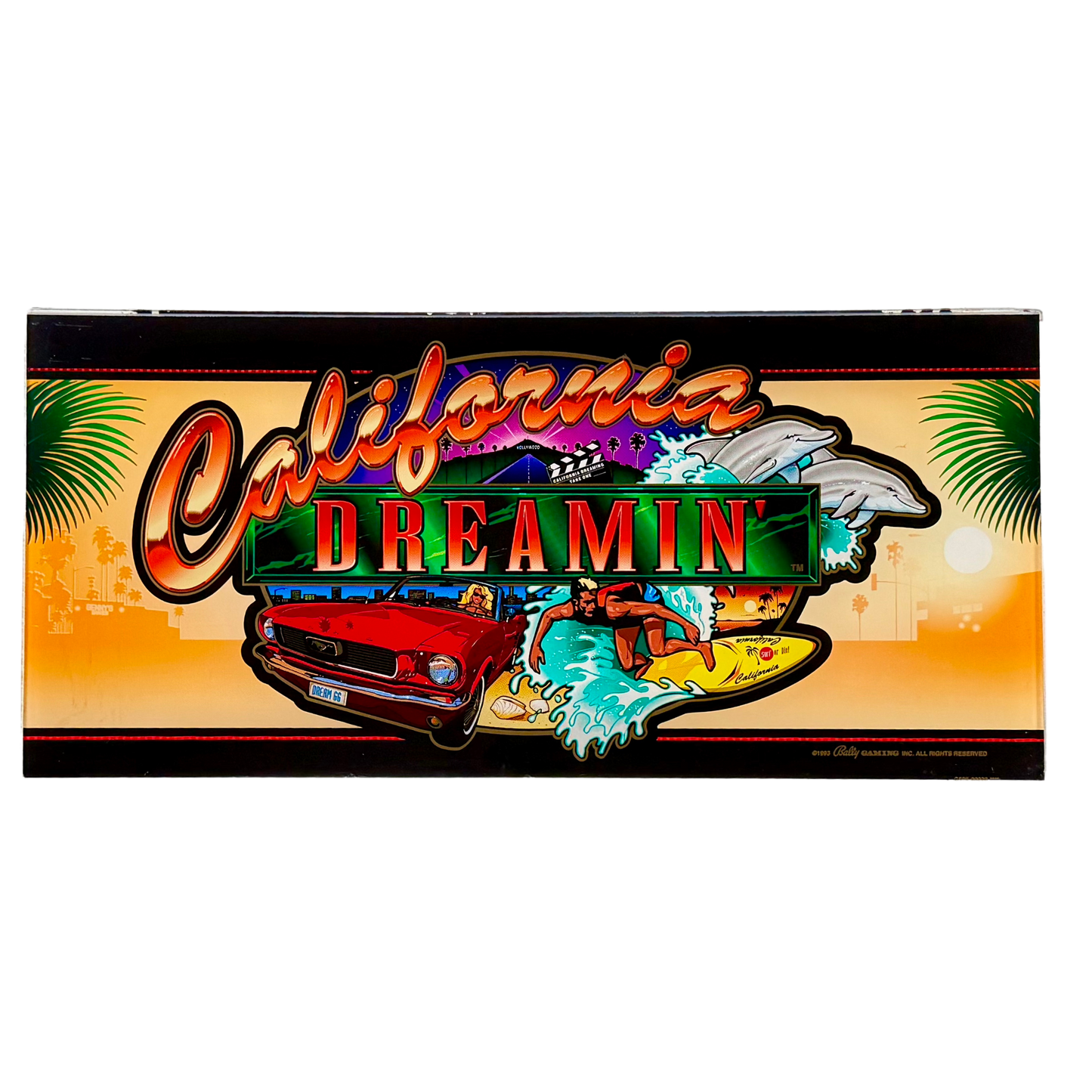 California Dreamin' Retro Slot Glass