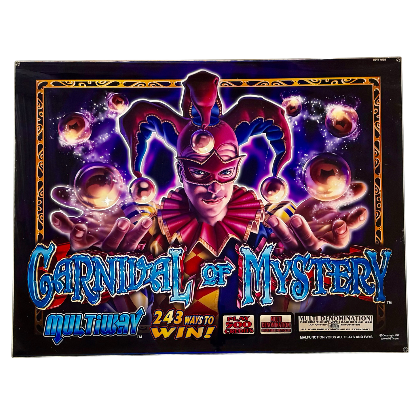 Carnival Of Mystery Jumbo Slot Glass