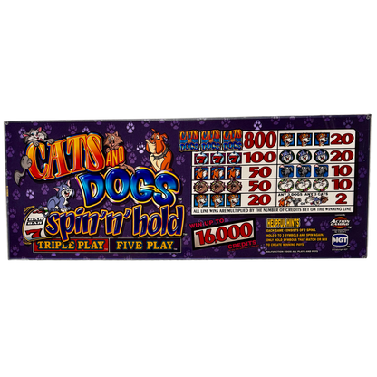 Cats And Dogs Slot Glass