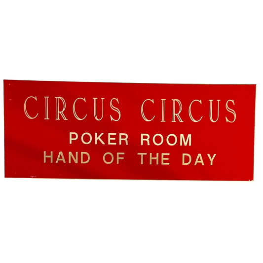 Circus Circus Poker Room Acrylic Memorabilia