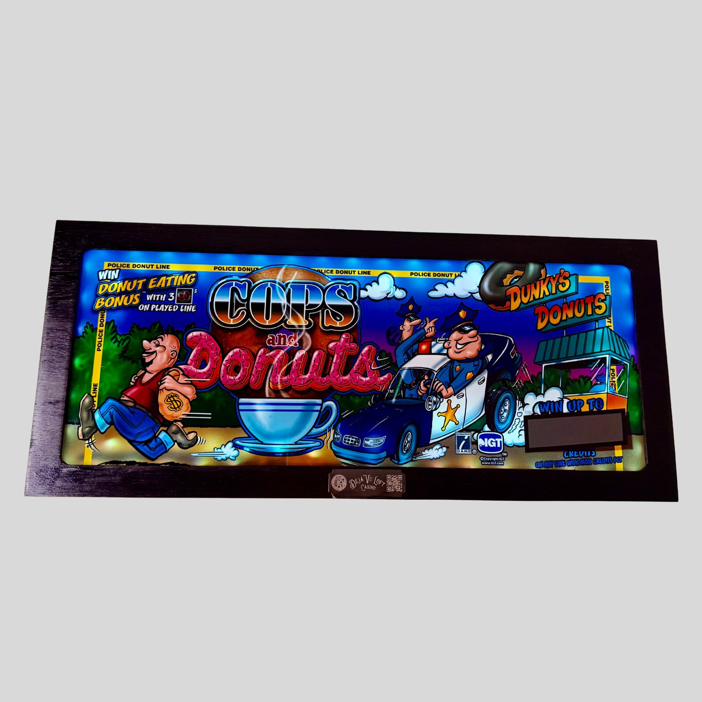 Cops And Donuts Slot Glass