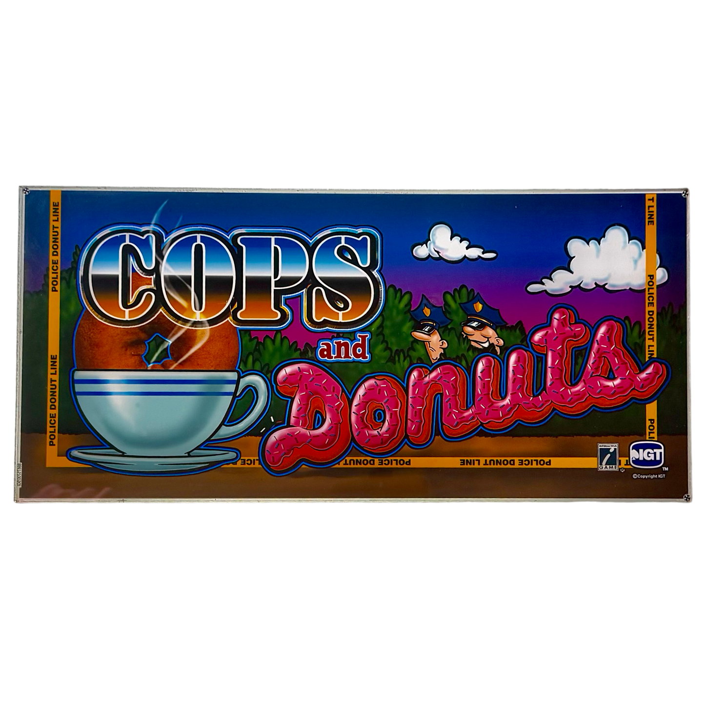 Cops And Donuts Slot Glass