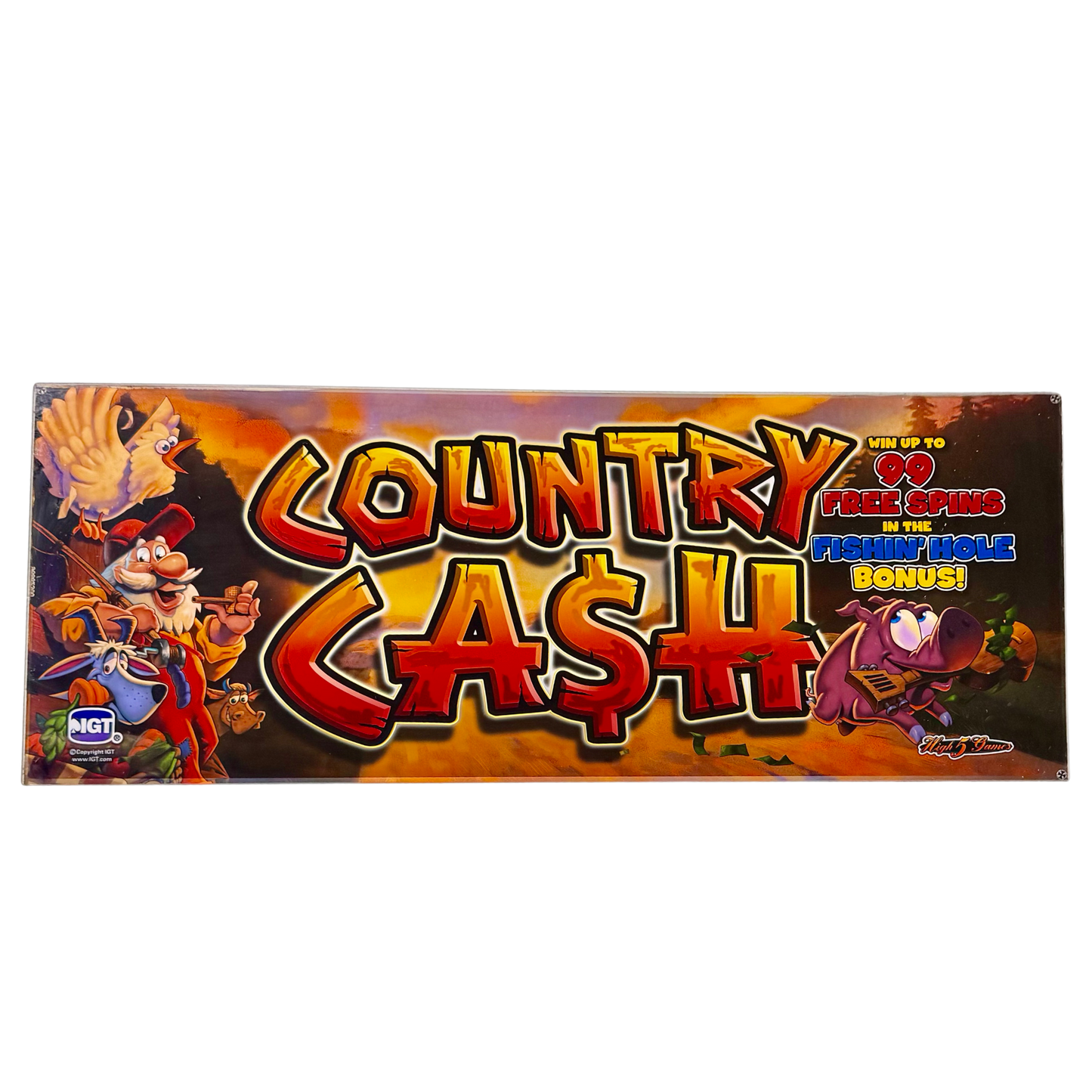 Country Cash Slot Glass