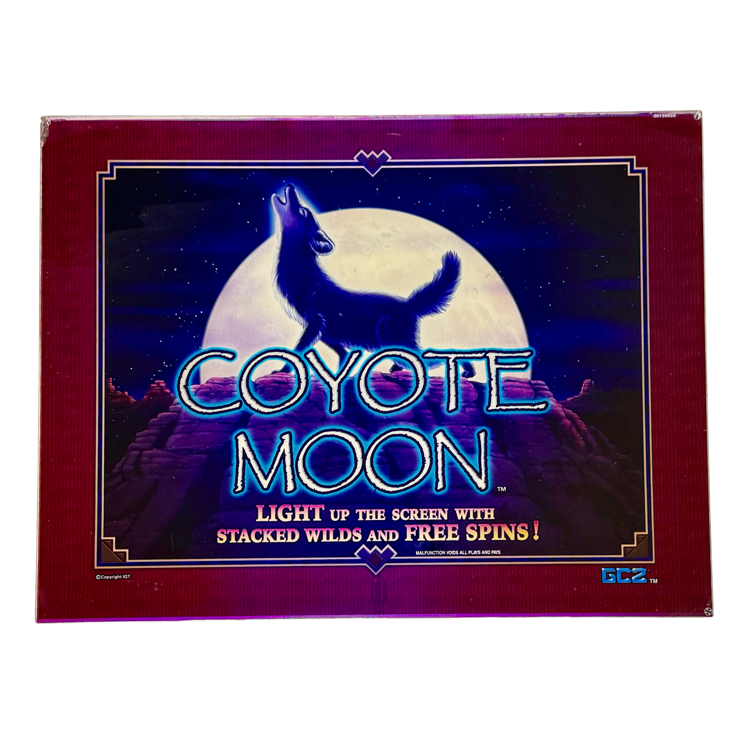 Coyote Moon Jumbo Slot Glass