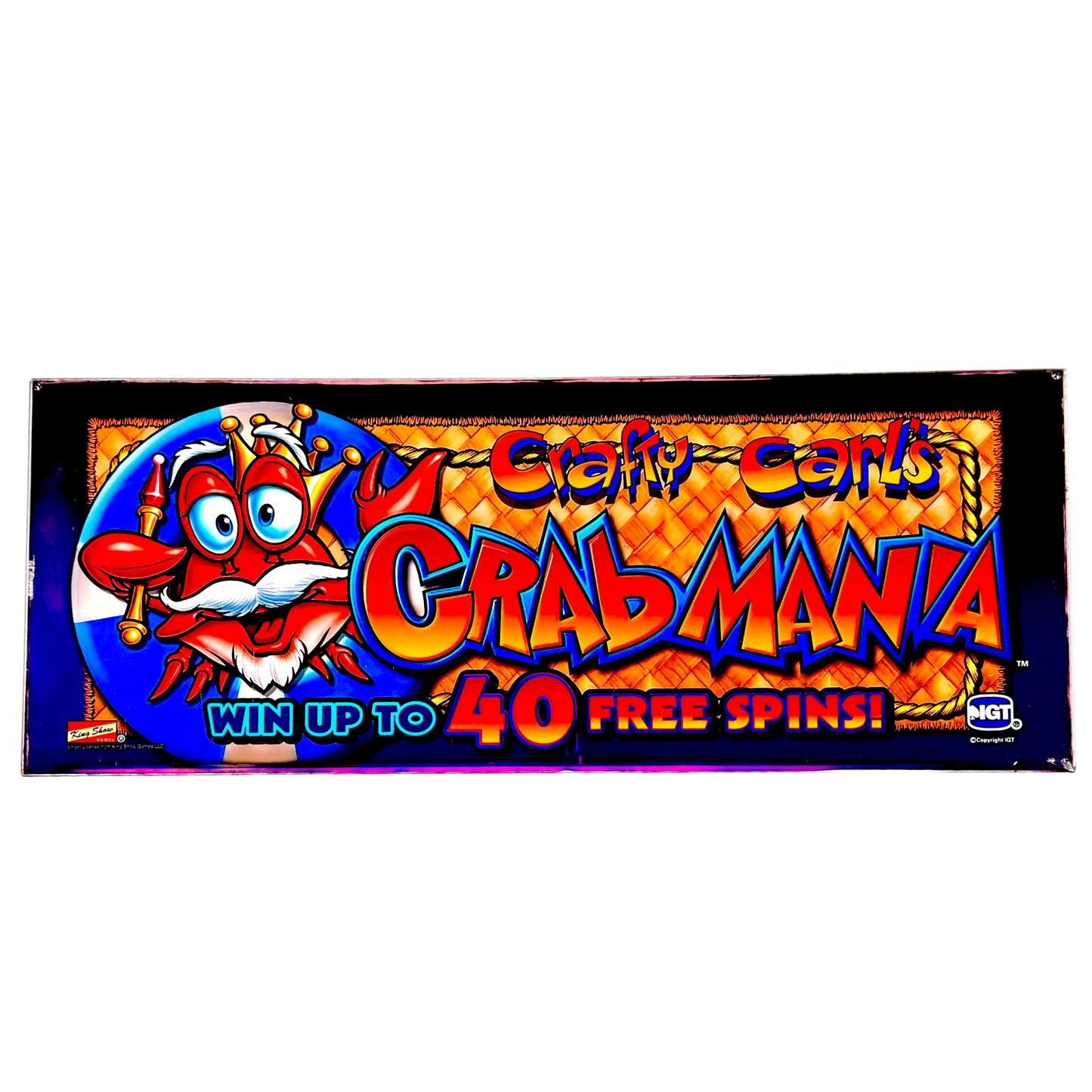 Crafty Carl's Crabmania Slot Glass