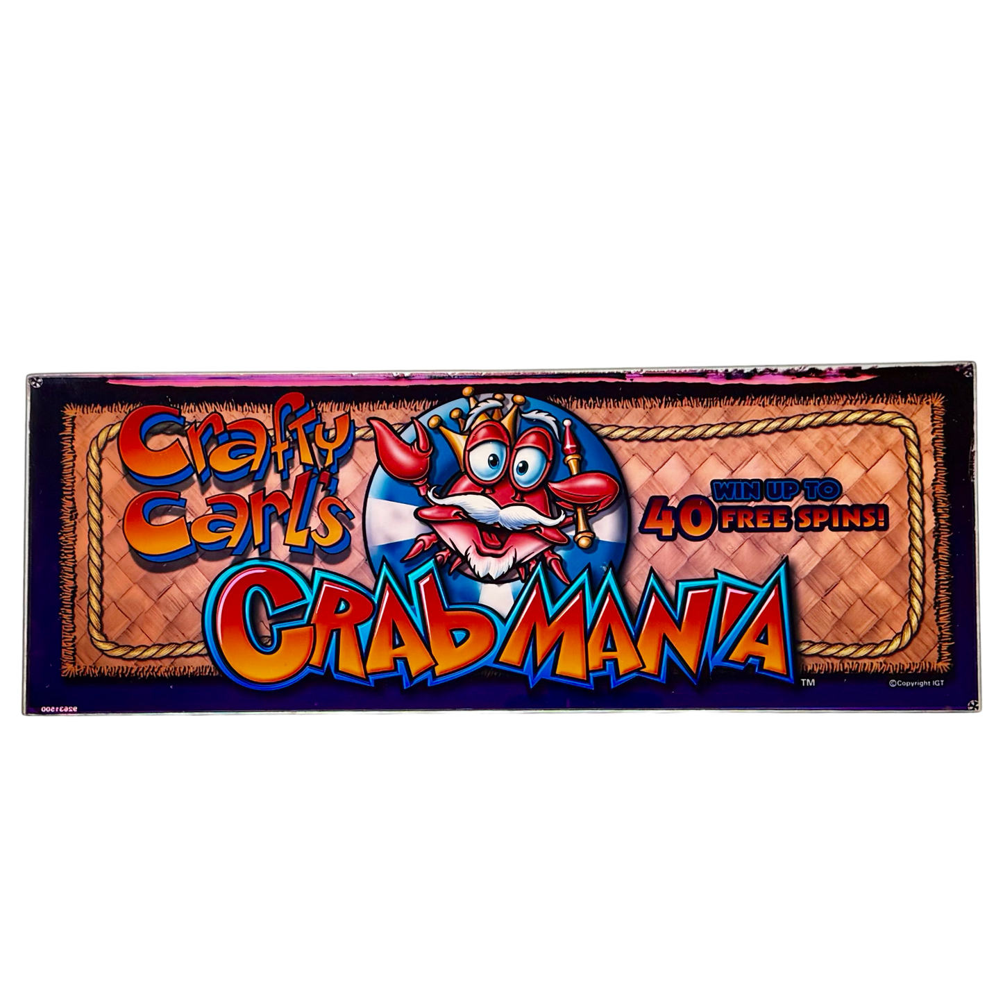 Crafty Carl's Crabmania Slot Glass