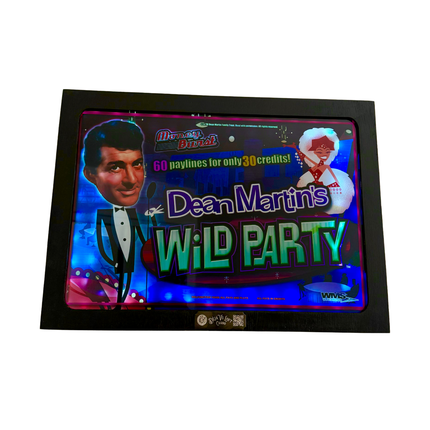 Dean Martin Jumbo Slot Glass