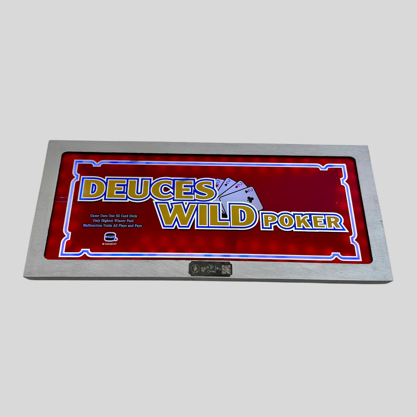 Deuces Wild Poker Slot Glass