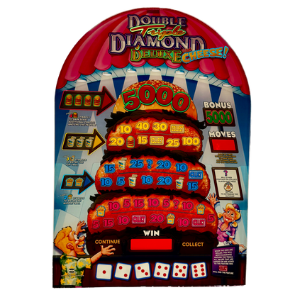 Triple Double Diamond Deluxe With Cheese Slot Glass