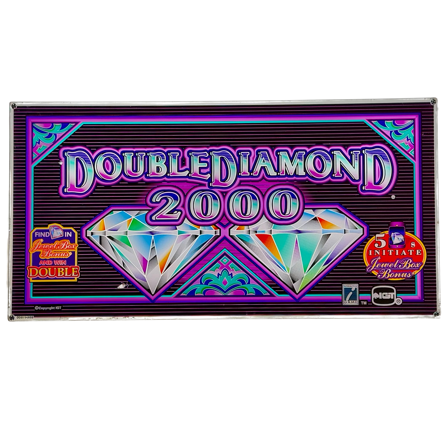 Double Diamond 2000 Slot Glass