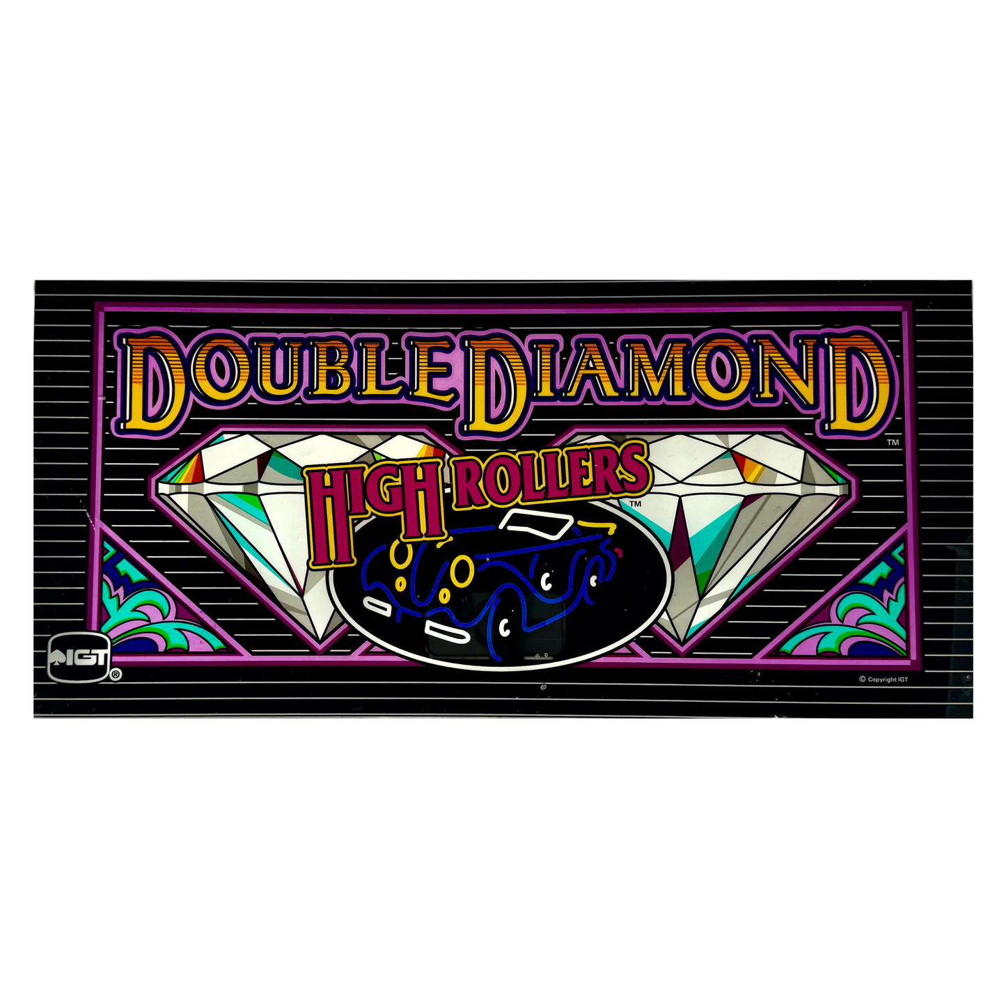 Double Diamond High Rollers Slot Glass