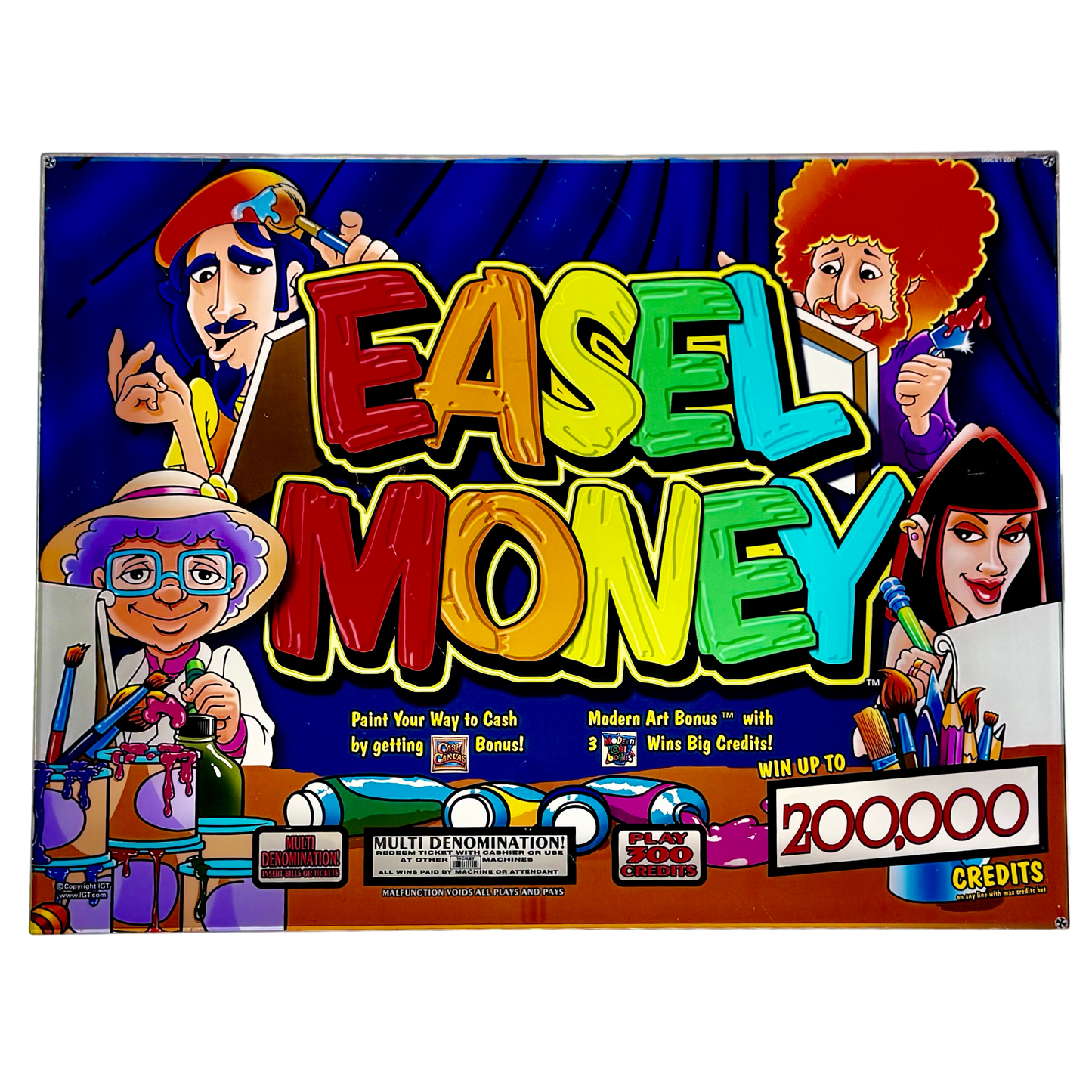 Easel Money Jumbo Slot Glass