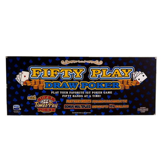 Fifty Play Draw Poker Slot Glass