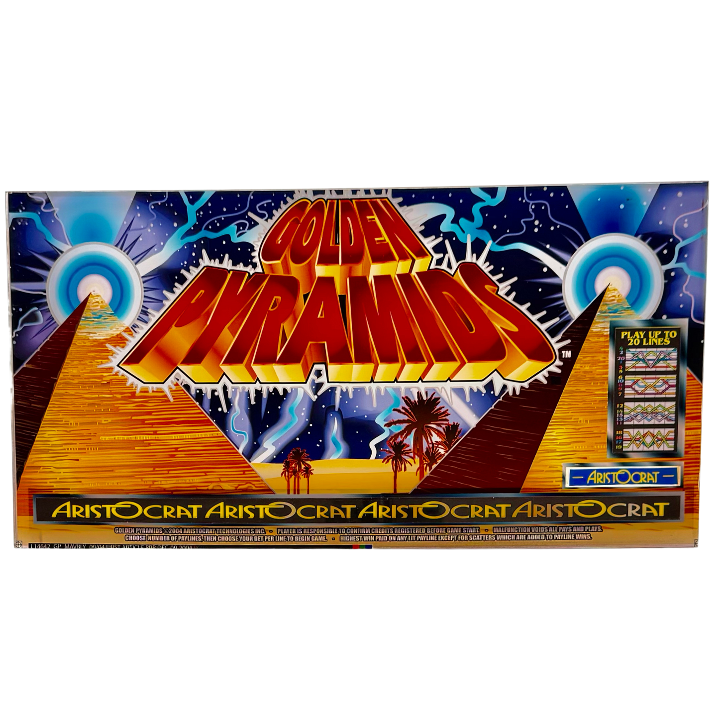 Golden Pyramids Slot Retro Acrylic