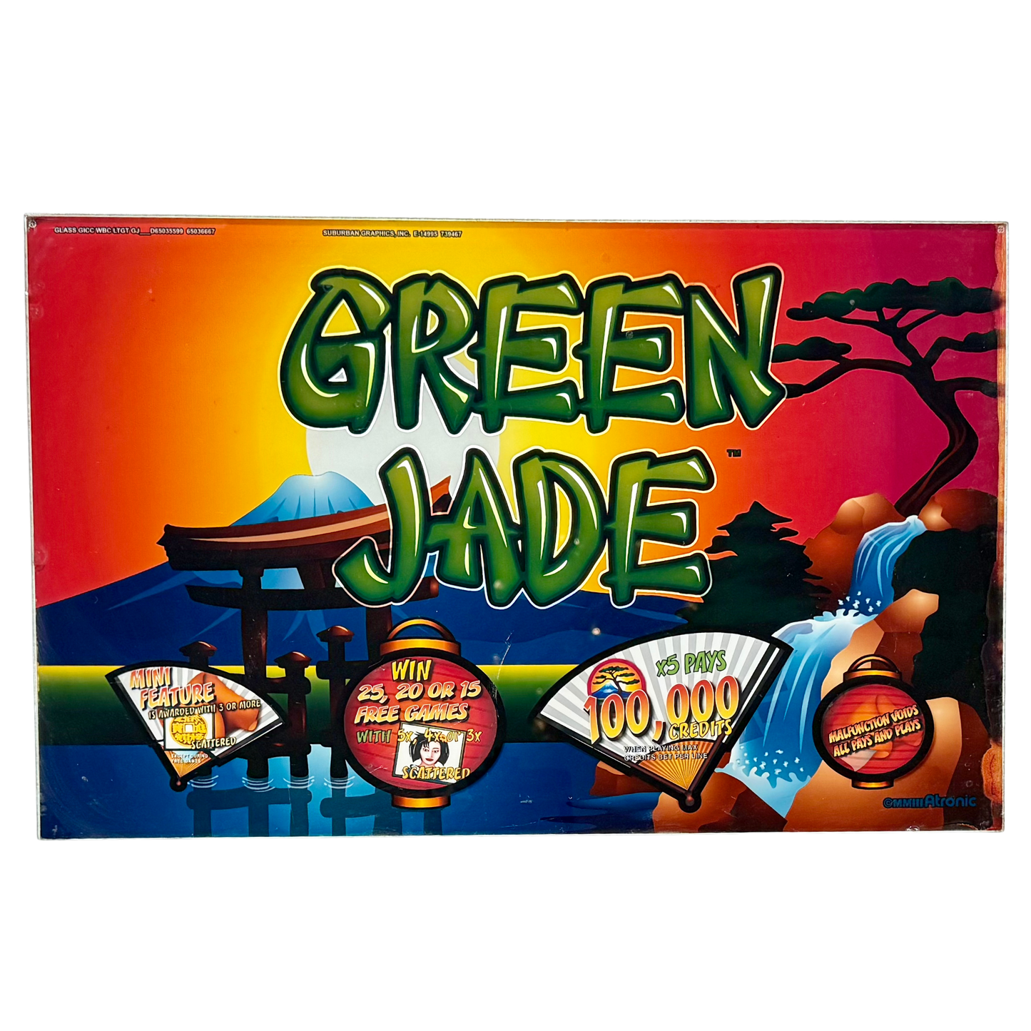 Green Jade Jumbo Slot Glass