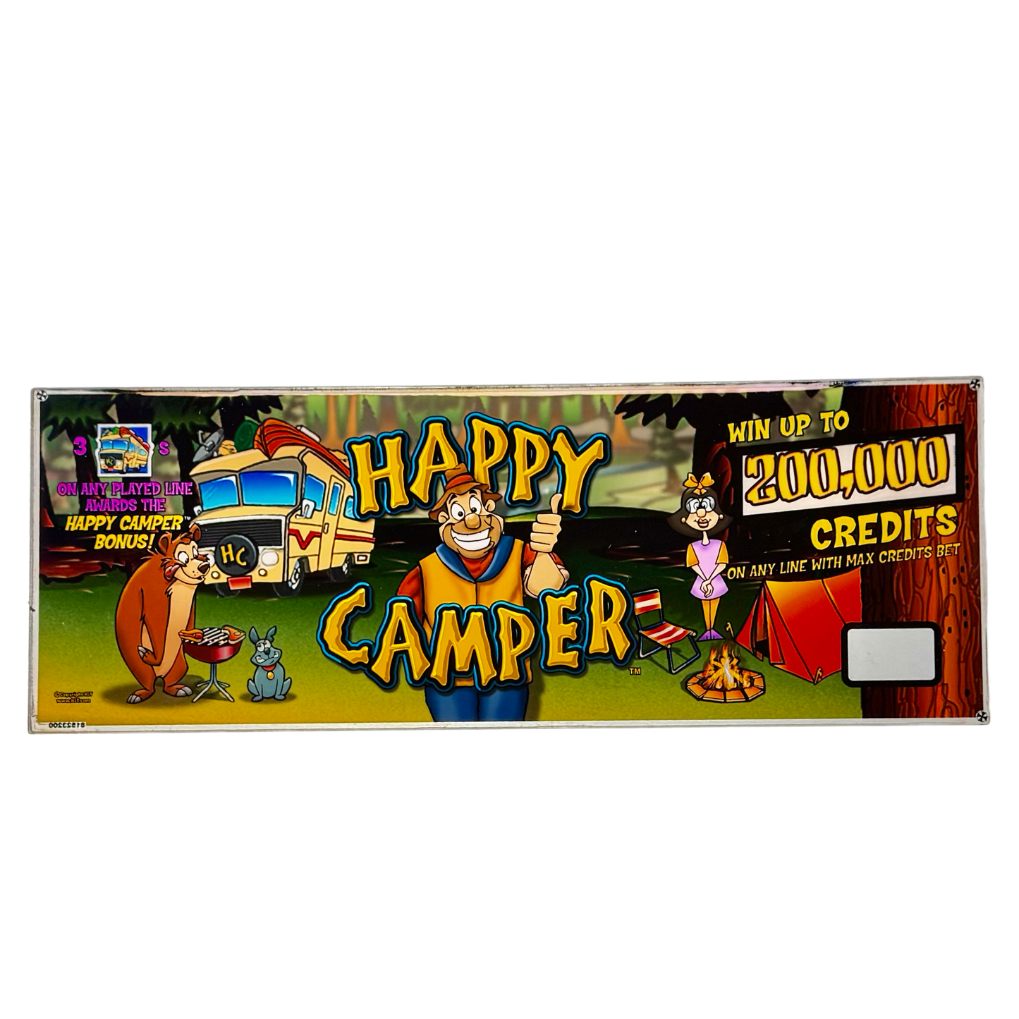 Happy Camper Slot Glass