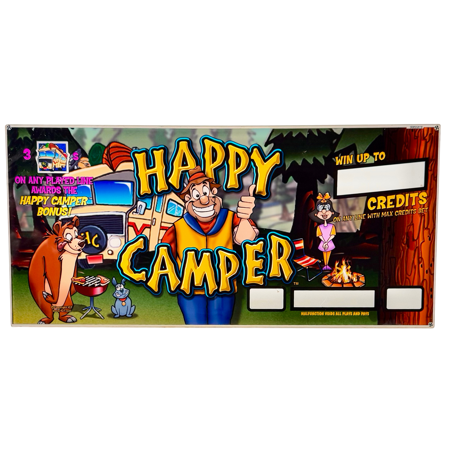 Happy Camper Slot Glass