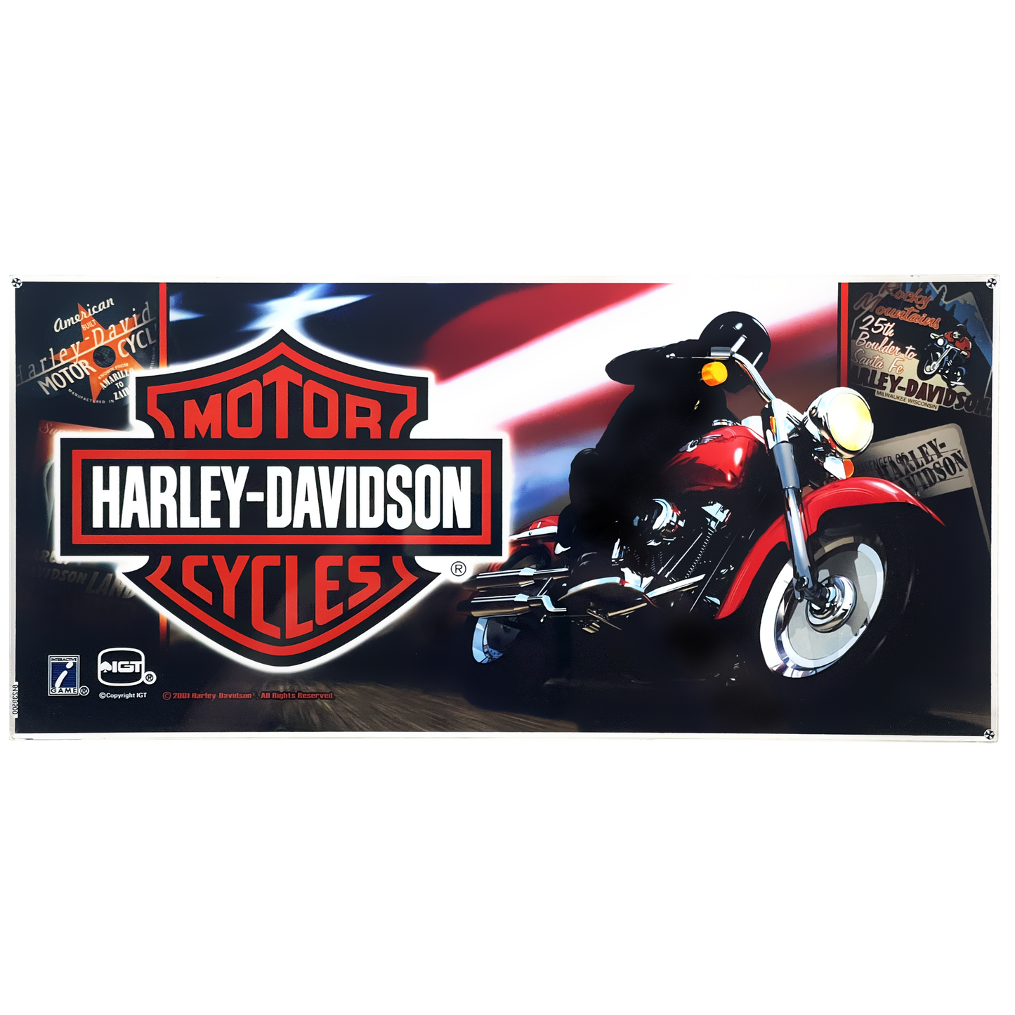 Harley Davidson Slot Glass