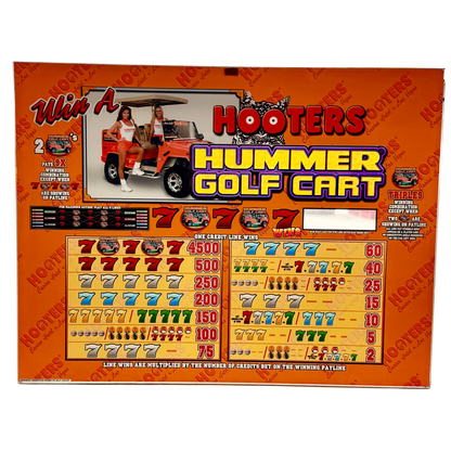 Hooters Hummer Golf Cart Jumbo Slot Glass