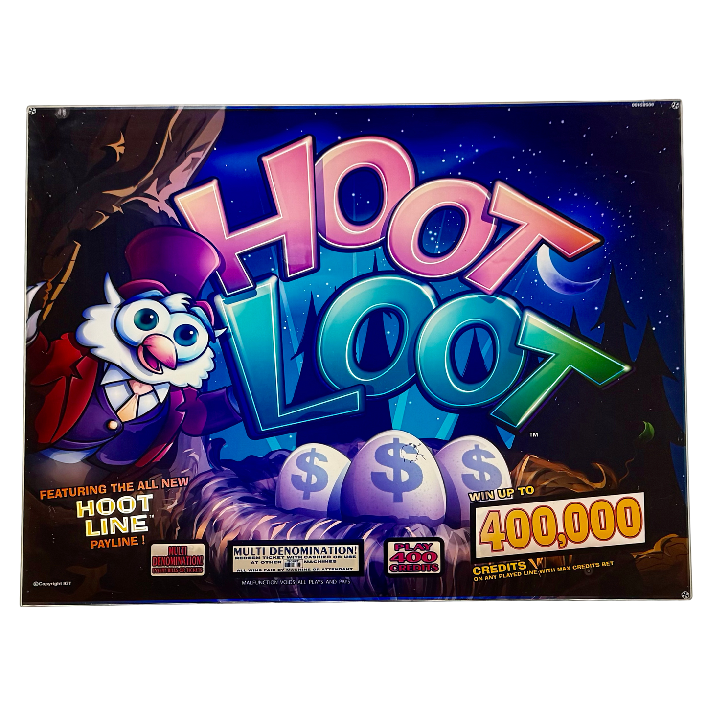 Hoot Loot Jumbo Slot Glass