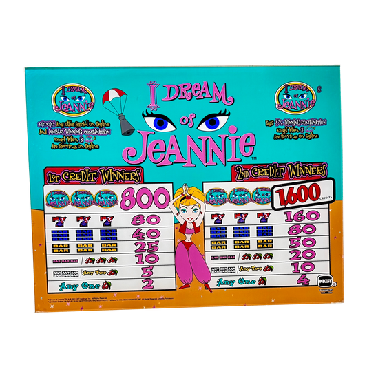 I Dream Of Jeannie Jumbo Slot Glass