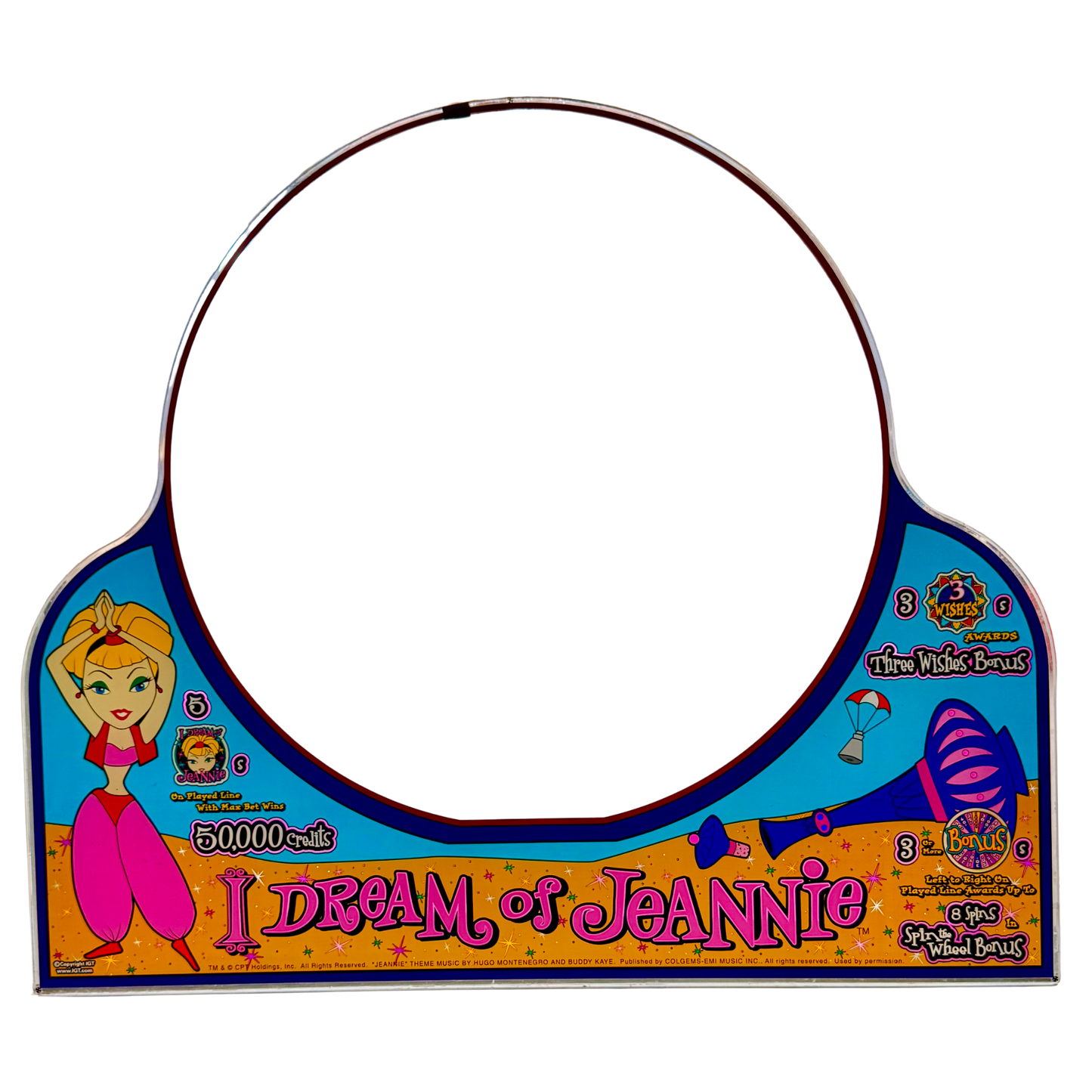 I Dream Of Jeannie Slot Glass