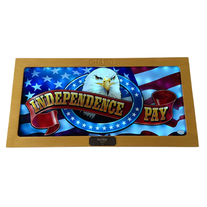 Independence Pay Slot Glass
